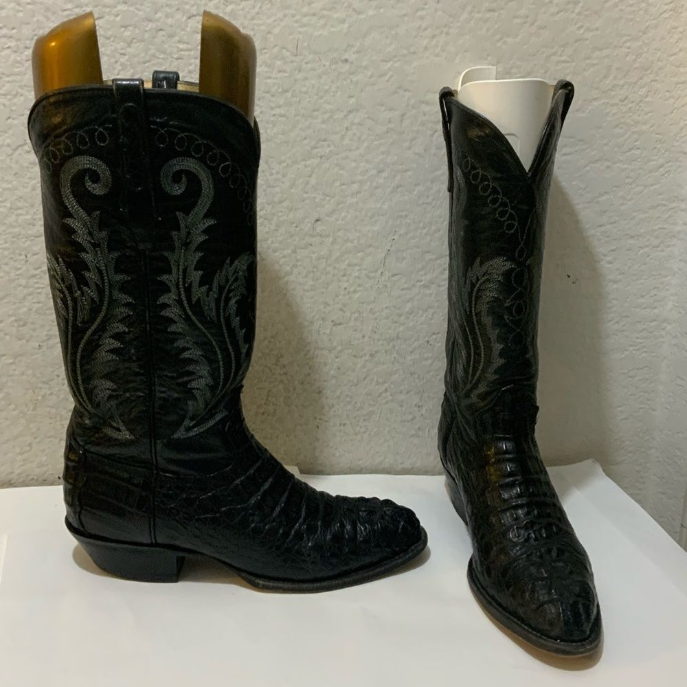 Corral Women's Black Caiman Exotic Cowboy Boots size 8